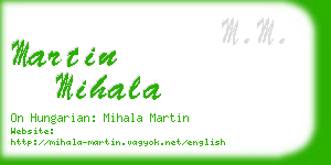 martin mihala business card